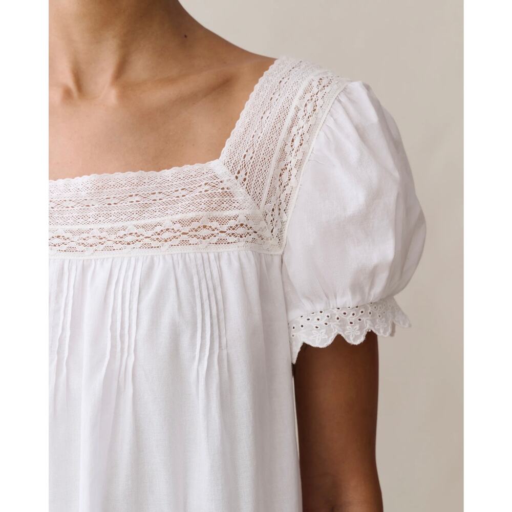 Few Moda sorella Lilibeth Cotton Top white $172 Sz L - Picture 2 of 6